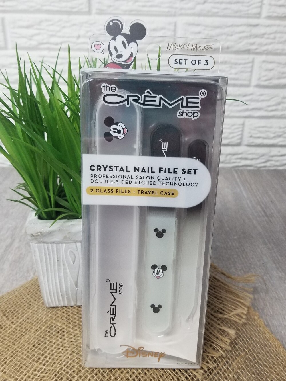 The Creme Shop/Mickey Mouse Glass Nail File Set